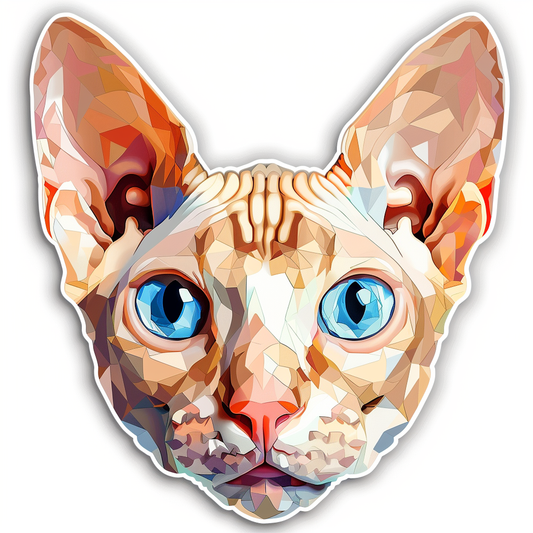 Devon Rex Cat Vinyl Decal Sticker for Car, Laptop, Tumbler and more # F09745