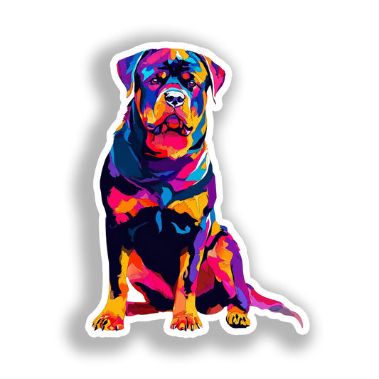 Rottweiler Dog Vinyl Decal Sticker for Car, Laptop, Tumbler and more # A018304-4" x 4"