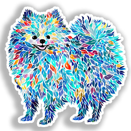 Pomeranian Dog Vinyl Decal Sticker for Car, Laptop, Tumbler and more # A017494-4" x 4"