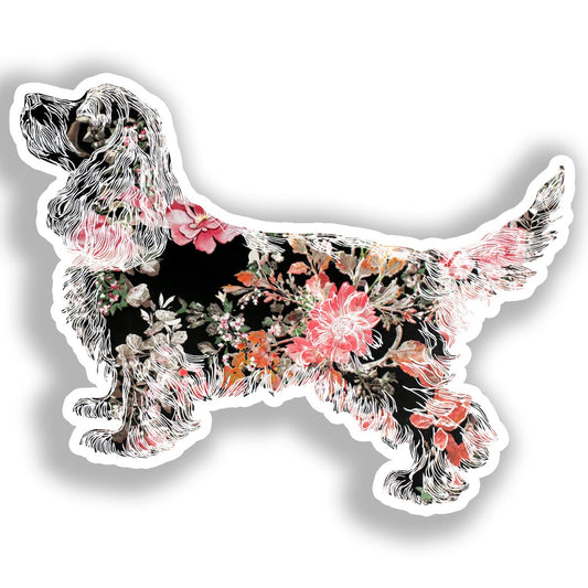 Cocker Spaniel Dog Vinyl Decal Sticker for Car, Laptop, Tumbler and more # A018804-4" x 4"