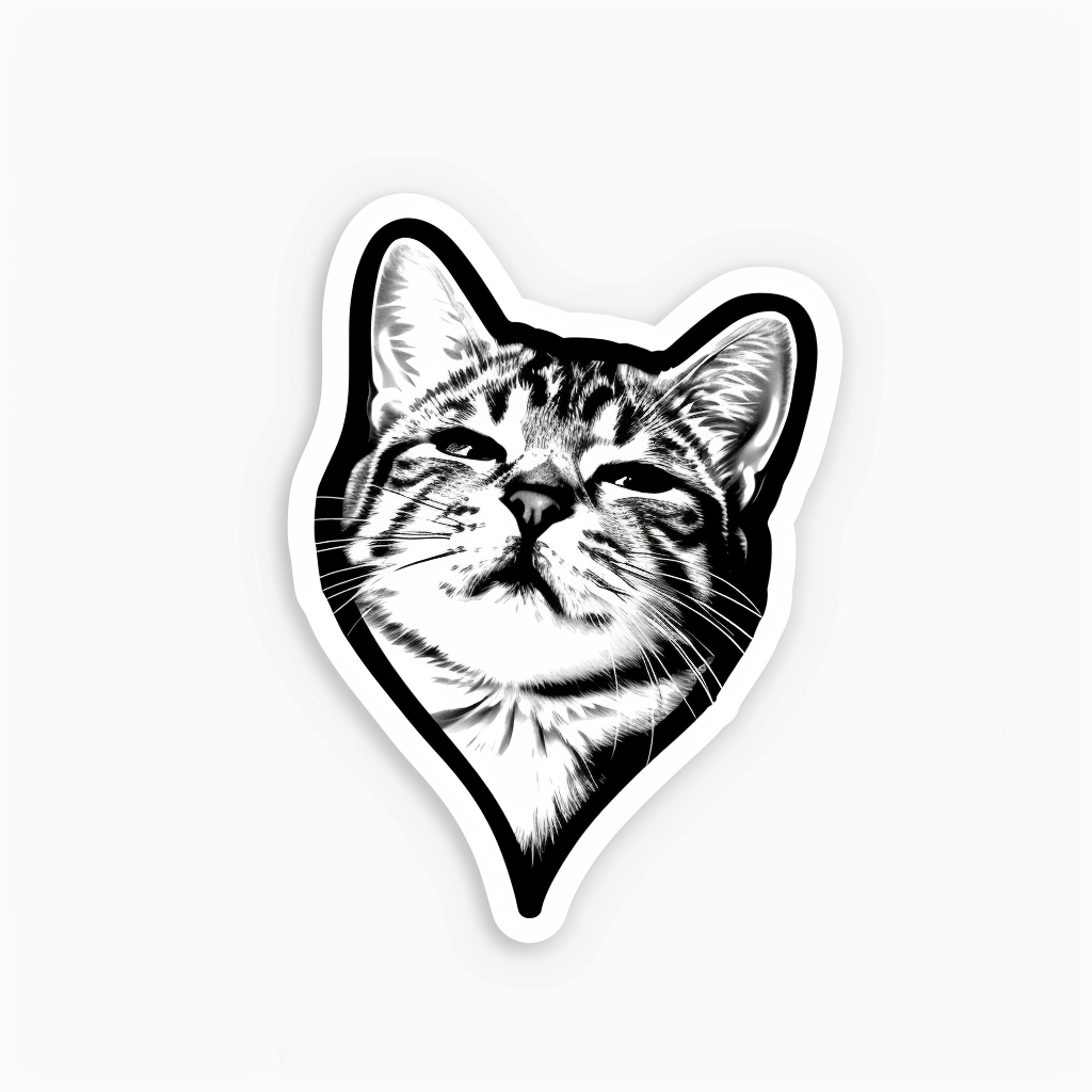 American Shorthair Cat majestic Expressive surreal Vinyl Decal Sticker for Car, Laptop, Tumbler and more # F018841