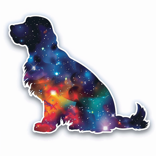 Cocker Spaniel Dog majestic Expressive surreal Vinyl Decal Sticker for Car, Laptop, Tumbler and more # F020361-4" x 4"