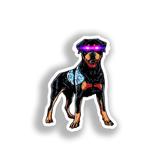 Rottweiler Dog Vinyl Decal Sticker for Car, Laptop, Tumbler and more # A018060-4" x 4"