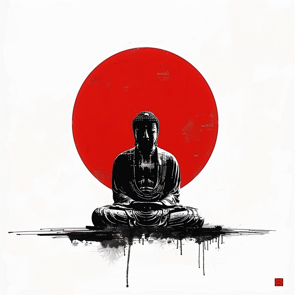 Sticker of a Buddha majestic Expressive surreal Vinyl Decal Sticker for Car, Laptop, Tumbler and more # F016873