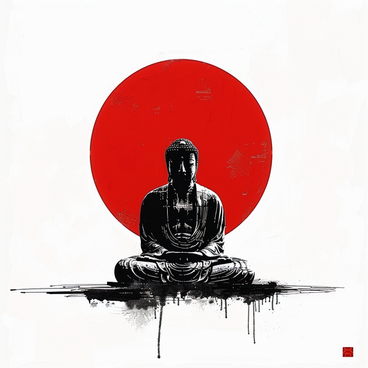 Sticker of a Buddha majestic Expressive surreal Vinyl Decal Sticker for Car, Laptop, Tumbler and more # F016873