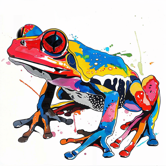 Sticker of a Frog majestic Expressive surreal Vinyl Decal Sticker for Car, Laptop, Tumbler and more # F016717