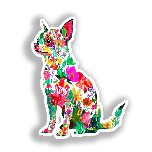 Chihuahua Dog Vinyl Decal Sticker for Car, Laptop, Tumbler and more # A017928-4" x 4"