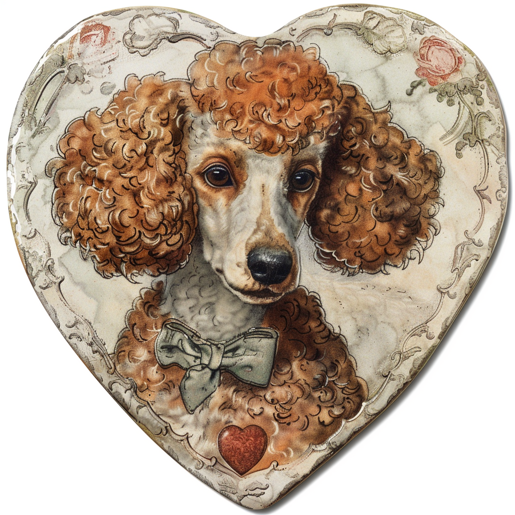 Poodle Dog heartcore Vinyl Decal Sticker for Car, Laptop, Tumbler and more # F012321