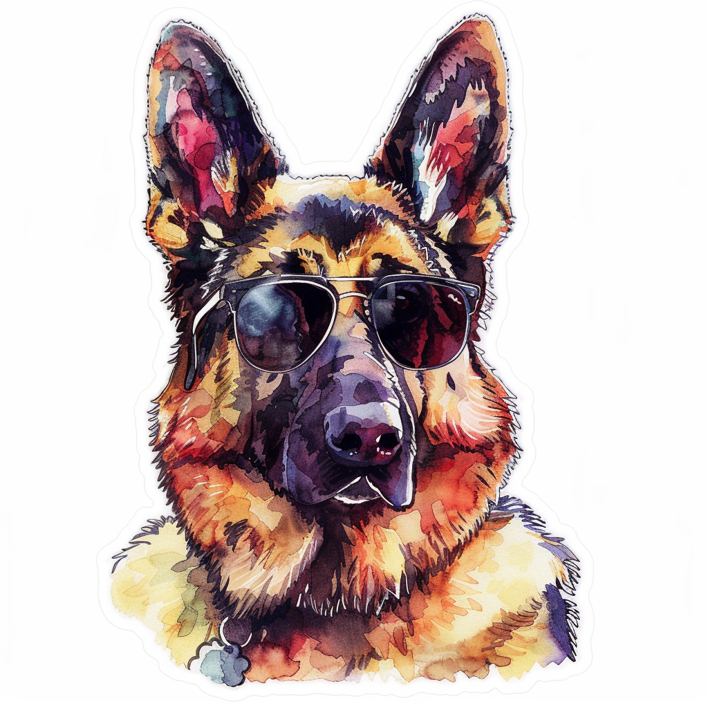 German Shepherd Dog Vinyl Decal Sticker for Car, Laptop, Tumbler and more # F011584