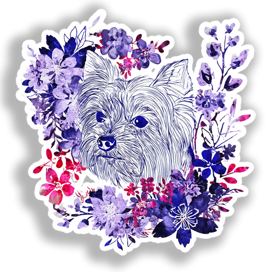 Yorkshire Terrier Dog Vinyl Decal Sticker for Car, Laptop, Tumbler and more # A017202-4" x 4"