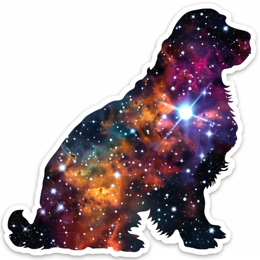 Cocker Spaniel Dog majestic Expressive surreal Vinyl Decal Sticker for Car, Laptop, Tumbler and more # F020335-4" x 4"