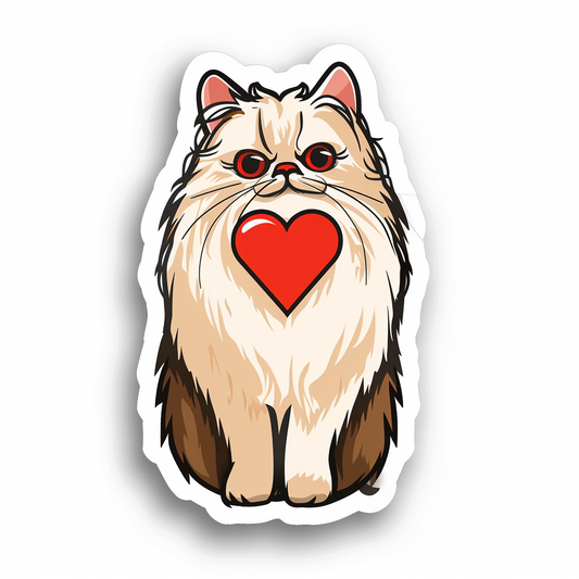 Persian Cat Expressive surreal Vinyl Decal Sticker for Car, Laptop, Tumbler and more # F016272