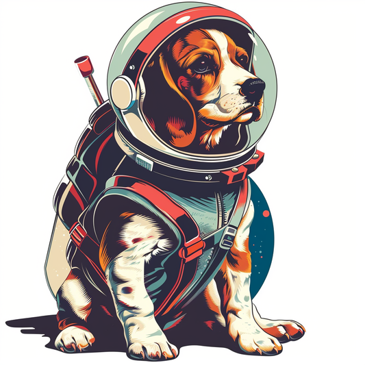 Beagle dog astronaut Vinyl Decal Sticker for Car, Laptop, Tumbler and more # F011937