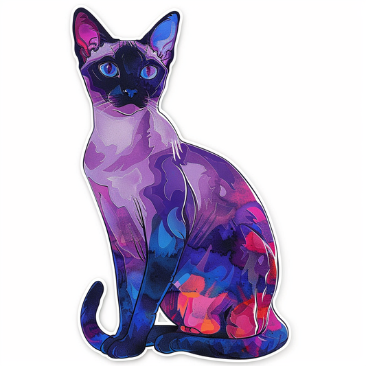 Burmese Cat Vinyl Decal Sticker for Car, Laptop, Tumbler and more # F010688