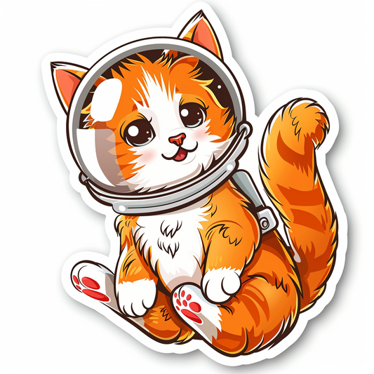 Adorable Turkish Angora Cat  Vinyl Decal Sticker for Car, Laptop, Tumbler and more # F021008-4" x 4"