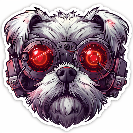 Adorable Shih Tzu Dog Expressive surreal Vinyl Decal Sticker for Car, Laptop, Tumbler and more # F018325