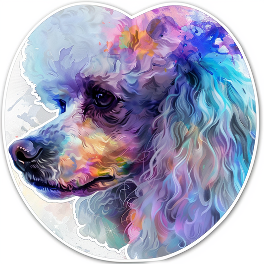 Poodle Dog heartcore Vinyl Decal Sticker for Car, Laptop, Tumbler and more # F012300