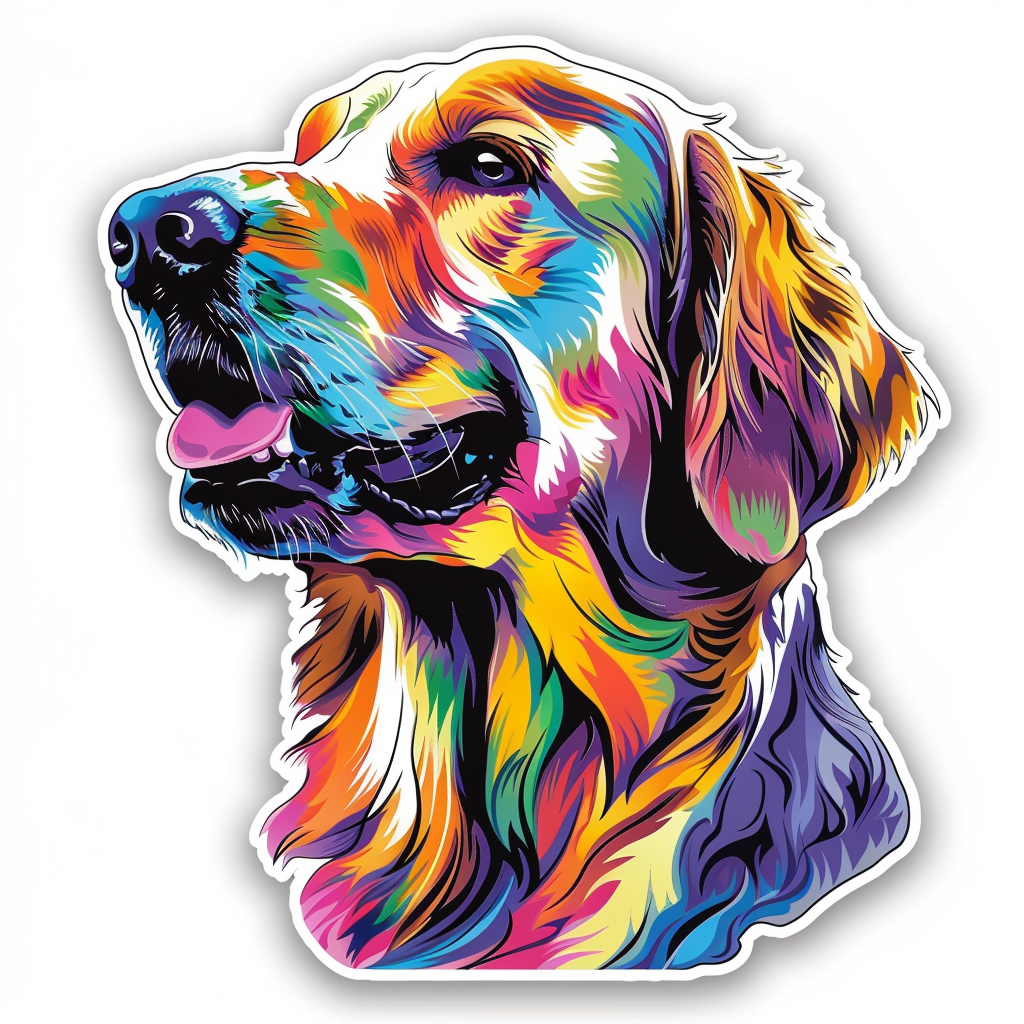 Golden Retriever Dog Vinyl Decal Sticker for Car, Laptop, Tumbler and more # F010565