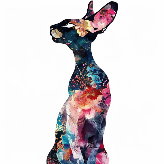 Adorable Cornish Rex Cat Expressive surreal Vinyl Decal Sticker for Car, Laptop, Tumbler and more # F021501-4" x 4"