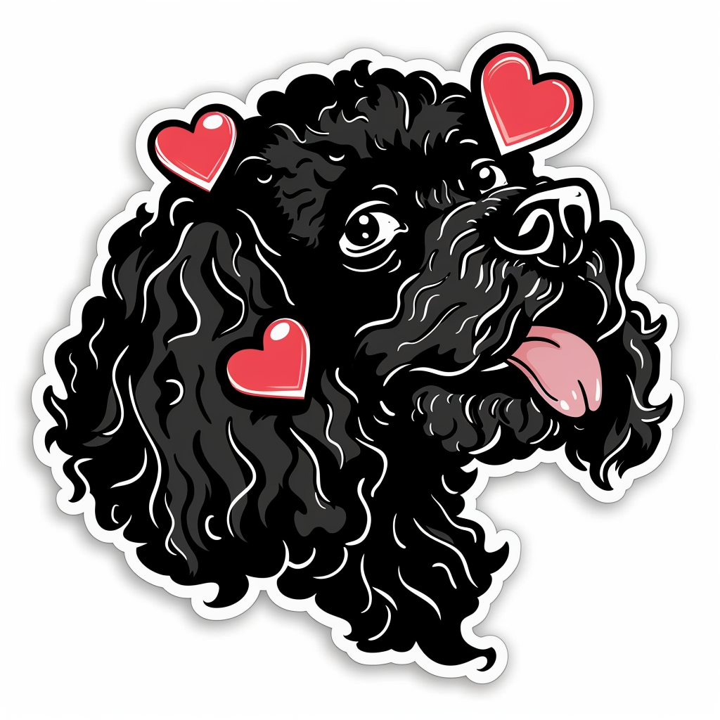 Poodle Dog heartcore Vinyl Decal Sticker for Car, Laptop, Tumbler and more # F012403