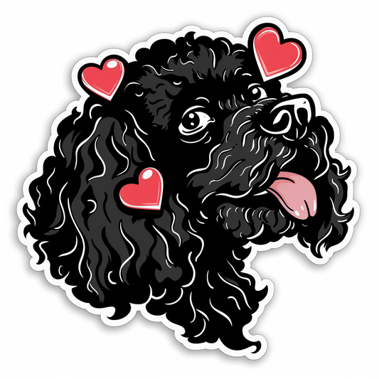 Poodle Dog heartcore Vinyl Decal Sticker for Car, Laptop, Tumbler and more # F012403