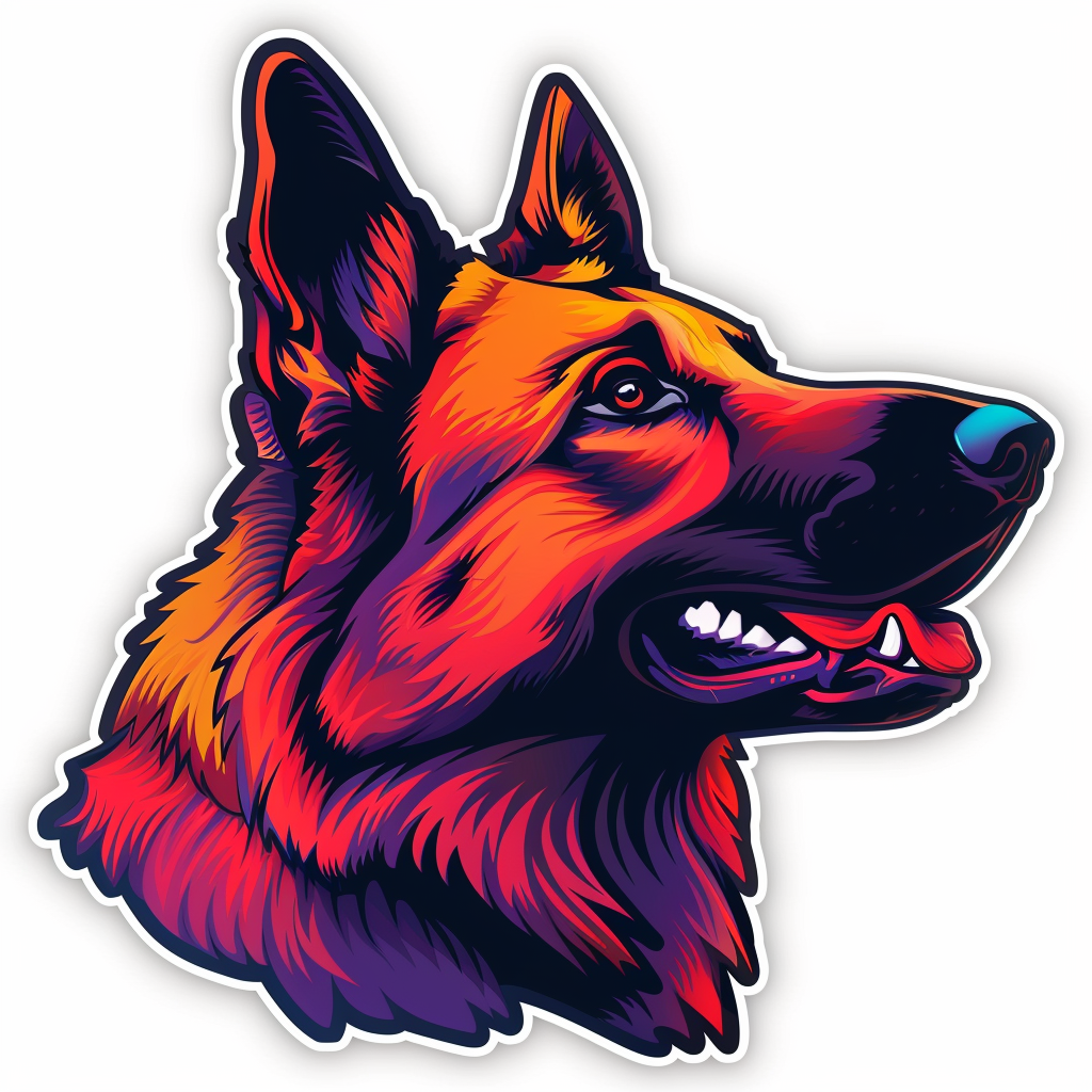 German Shepherd Dog Vinyl Decal Sticker for Car, Laptop, Tumbler and more # F011673