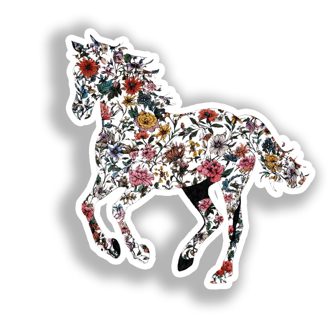 Horse Vinyl Decal Sticker for Car, Laptop, Tumbler and more # A018509-4" x 4"