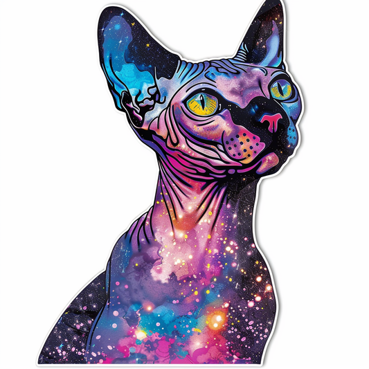 Sphynx Cat Vinyl Decal Sticker for Car, Laptop, Tumbler and more # F010065