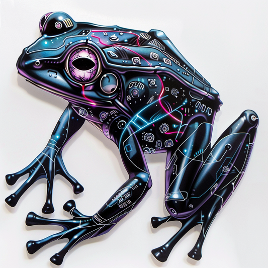 Frog cute and adorable Expressive surreal Vinyl Decal Sticker for Car, Laptop, Tumbler and more # F016683