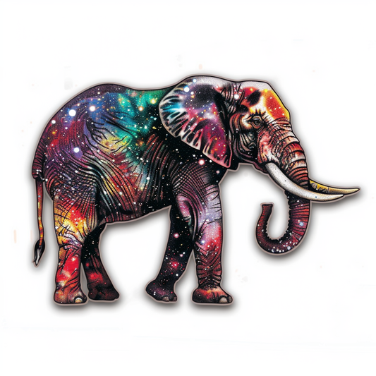 Elephant Expressive surreal Vinyl Decal Sticker for Car, Laptop, Tumbler and more # F022312-4" x 4"