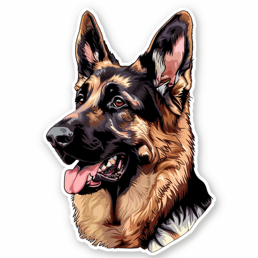 German Shepherd Dog Vinyl Decal Sticker for Car, Laptop, Tumbler and more # F07216