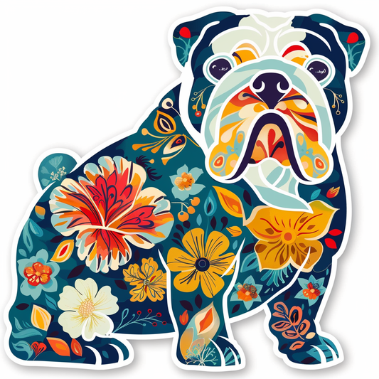 Bulldog Dog majestic Expressive surreal Vinyl Decal Sticker for Car, Laptop, Tumbler and more # F017660