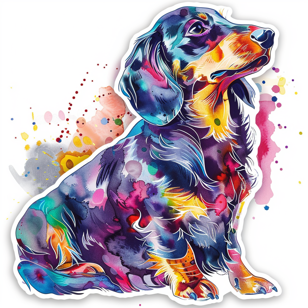 Dachshund Dog Vinyl Decal Sticker for Car, Laptop, Tumbler and more # F013017