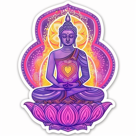 Sticker of a Buddha majestic Expressive surreal Vinyl Decal Sticker for Car, Laptop, Tumbler and more # F017216