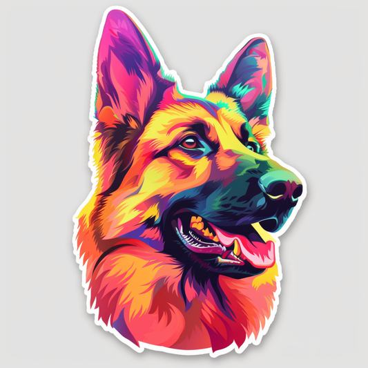 German Shepherd Dog Vinyl Decal Sticker for Car, Laptop, Tumbler and more # F07696