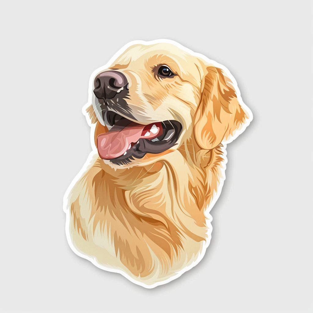 Golden Retriever Dog Vinyl Decal Sticker for Car, Laptop, Tumbler and more # F07188