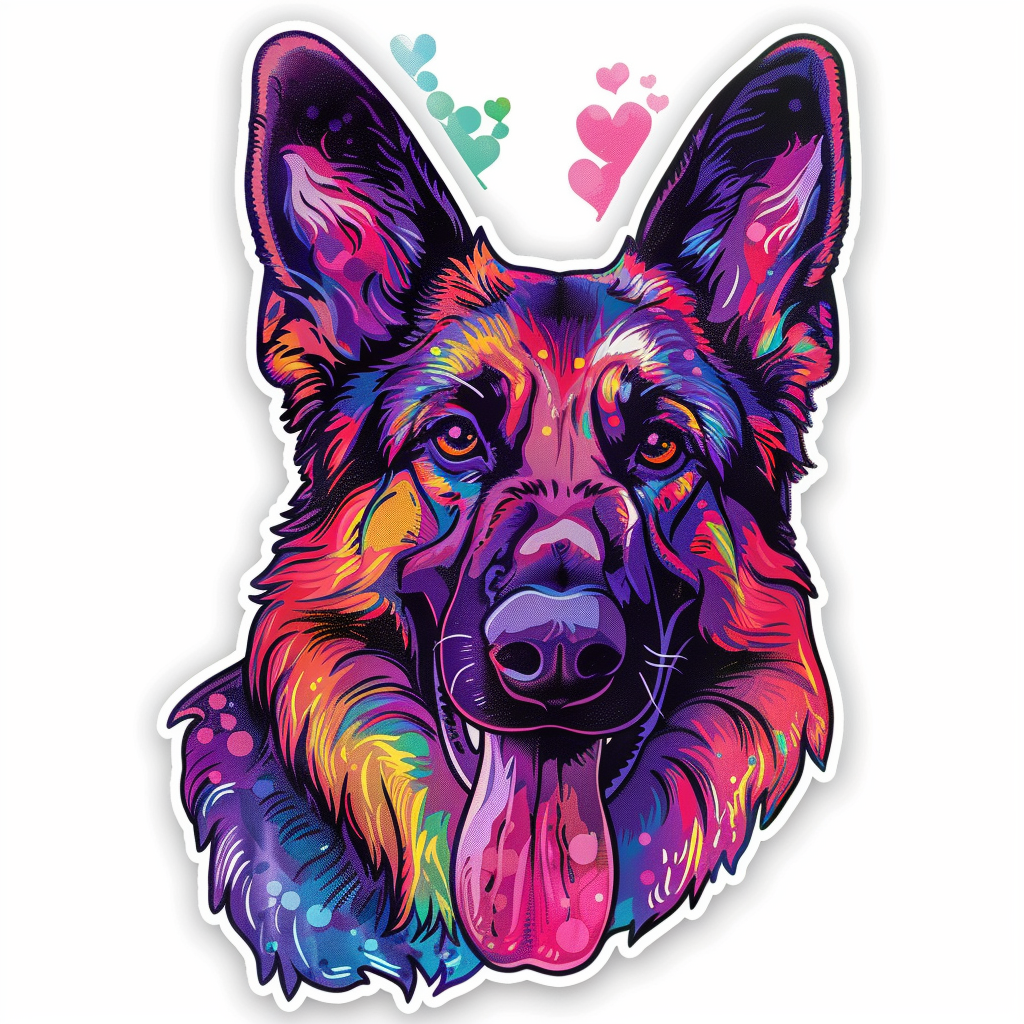 German Shepherd Dog Vinyl Decal Sticker for Car, Laptop, Tumbler and more # F011404