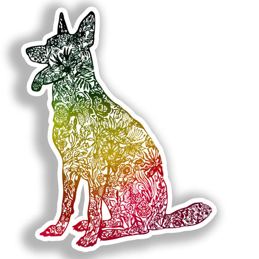 German Shepherd Dog Vinyl Decal Sticker for Car, Laptop, Tumbler and more # A019580-4" x 4"