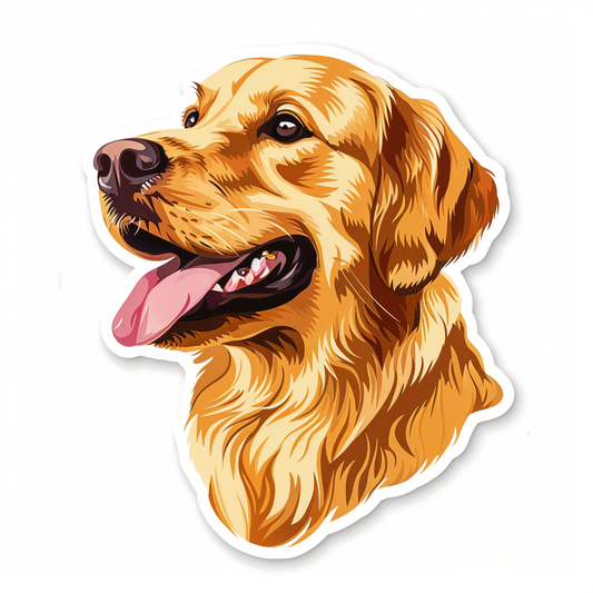 Golden Retriever Dog Vinyl Decal Sticker for Car, Laptop, Tumbler and more # F010509