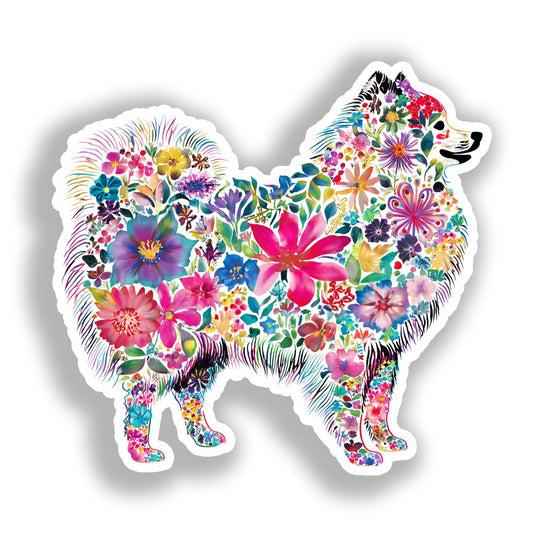Pomeranian Dog Vinyl Decal Sticker for Car, Laptop, Tumbler and more # A017347-4" x 4"