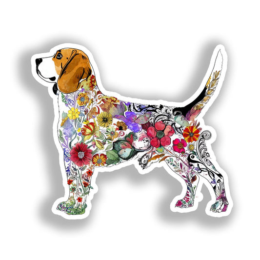 Beagle Dog Vinyl Decal Sticker for Car, Laptop, Tumbler and more # A018676-4" x 4"