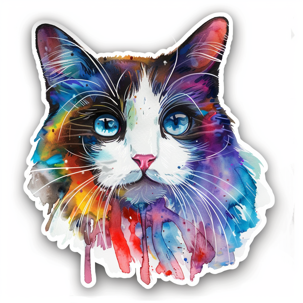 Ragdoll Cat Vinyl Decal Sticker for Car, Laptop, Tumbler and more # F010237