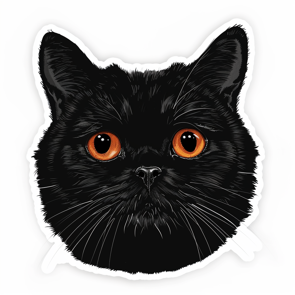 British Shorthair cat Vinyl Decal Sticker for Car, Laptop, Tumbler and more # F07620