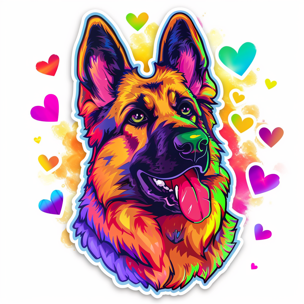 German Shepherd Dog Vinyl Decal Sticker for Car, Laptop, Tumbler and more # F011408