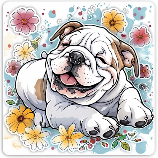 Bulldog Dog majestic Expressive surreal Vinyl Decal Sticker for Car, Laptop, Tumbler and more # F017679