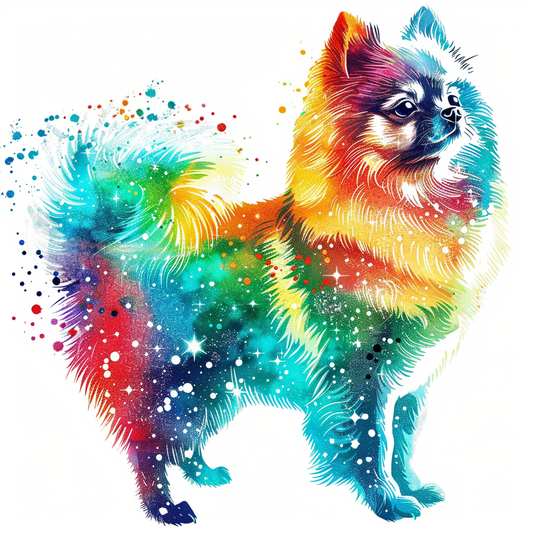 Sticker of a Pomeranian Dog galaxy majestic Expressive surreal Vinyl Decal Sticker for Car, Laptop, Tumbler and more # F013915