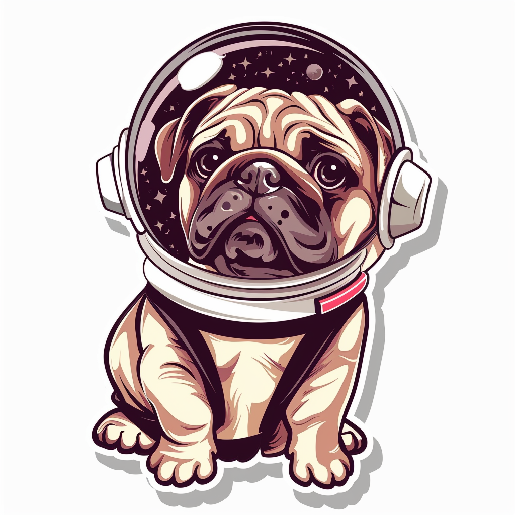 Bulldog Dog majestic Expressive surreal Vinyl Decal Sticker for Car, Laptop, Tumbler and more # F017718