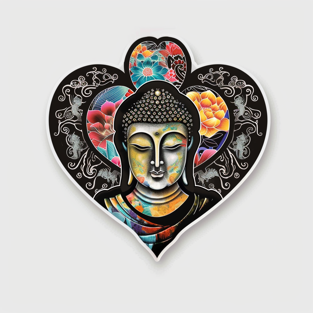 Buddha majestic Expressive surreal Vinyl Decal Sticker for Car, Laptop, Tumbler and more # F017033