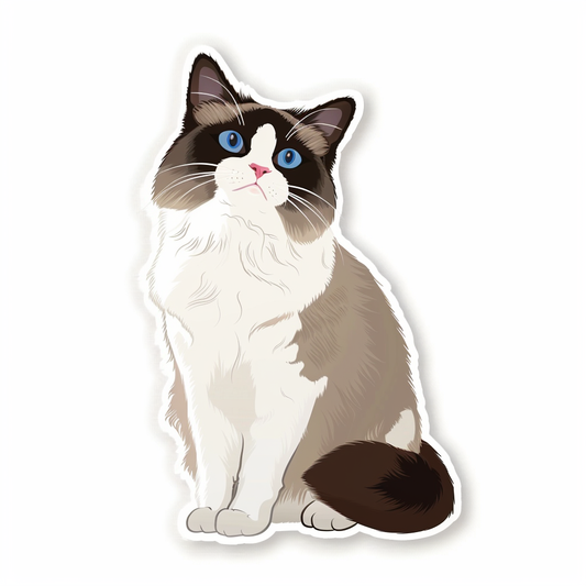 Ragdoll cat Vinyl Decal Sticker for Car, Laptop, Tumbler and more # F07912