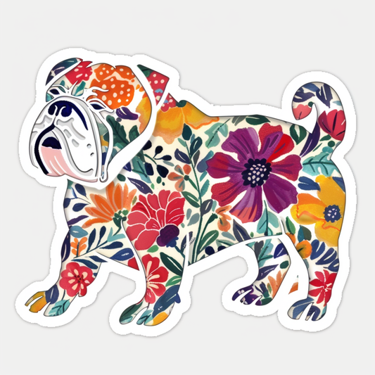 Bulldog Dog majestic Expressive surreal Vinyl Decal Sticker for Car, Laptop, Tumbler and more # F017621